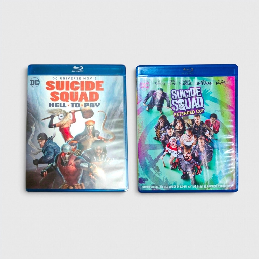 DC Suicide Squad Action DVD Lot Extended & Hell to Pay Comics Movie Harley Quinn